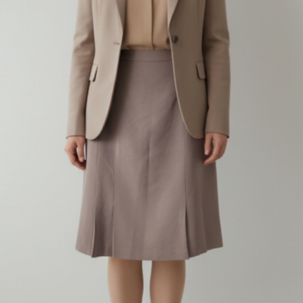 Talbots A-Line Knee-Length Skirt Pleated Workwear